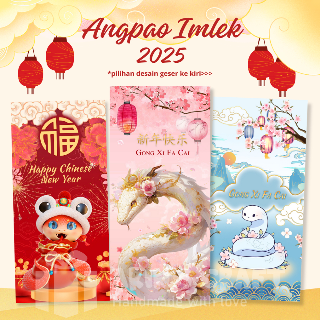

Angpao Imlek Sincia CNY 2025 tahun ular (Kolom From - untuk tulis nama sendiri)
