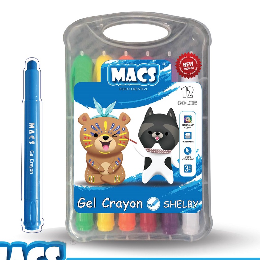

KI3 MACS Gel Crayon 12 Warna Colors