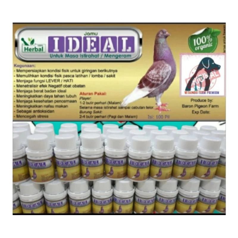 

JAMU HERBAL IDEAL 100% ORGANIK ISI 100pcs