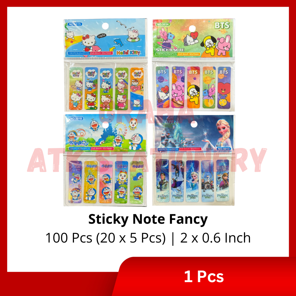 

[1 Pcs] Memo Sticky Note Fancy BTS Doraemon Frozen HelloKitty / Kertas Memo Stick Note Fancy