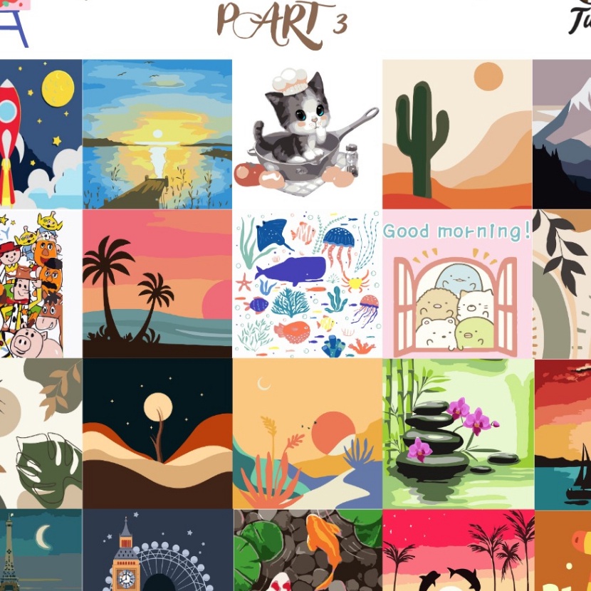 

Beli TweedyTgr Paint By Number Children Canvas Painting Set Kanvas Lukis Anak Part 3