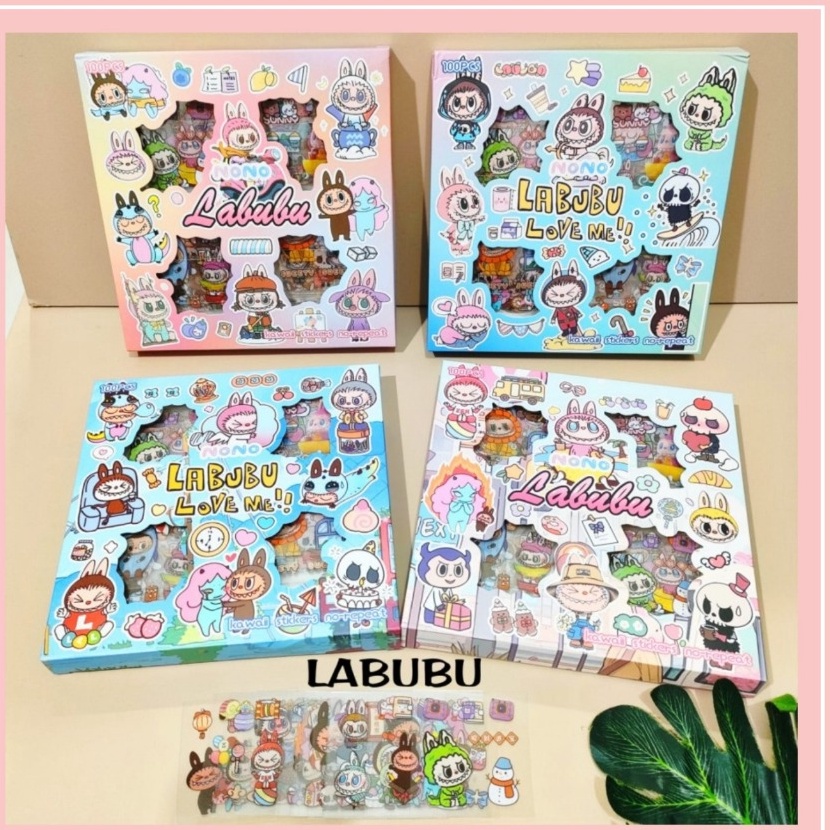 

Terjangkau STICKER LABUBU isi 1 Pcsbox Wateroof Anti air Stiker kartunSticker Karakter