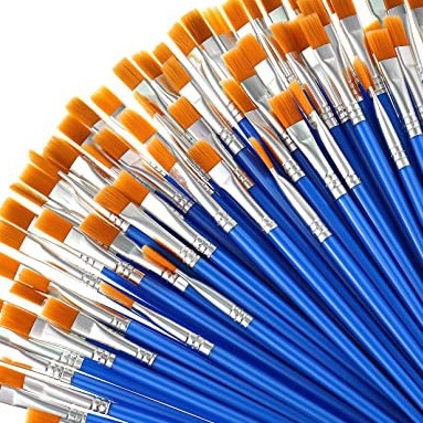 

Diskon Kuas lukis 5pcs Round Flat Tip Kuas Melukis Cat Nylon Brush