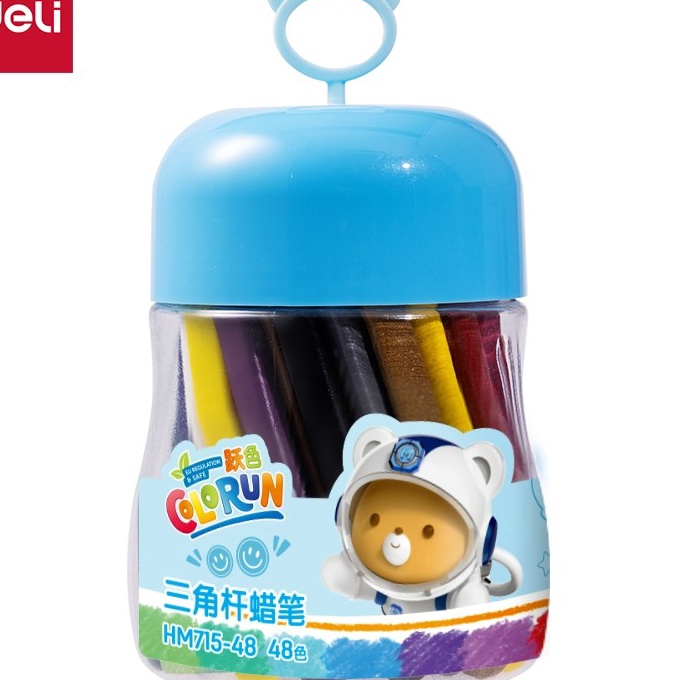 

Termurah Deli Genius Plastic Crayon Krayon Plastik 12243648 Warna Triangular Kotak Barrel Desain Space HM715