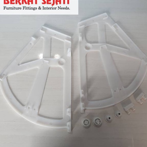 BONUS SPESIAL MENANTI ANDA Bracket Fitting Engsel  Rel Lemari Rak Sepatu Putar 2 Dua Susun Sekat Pla