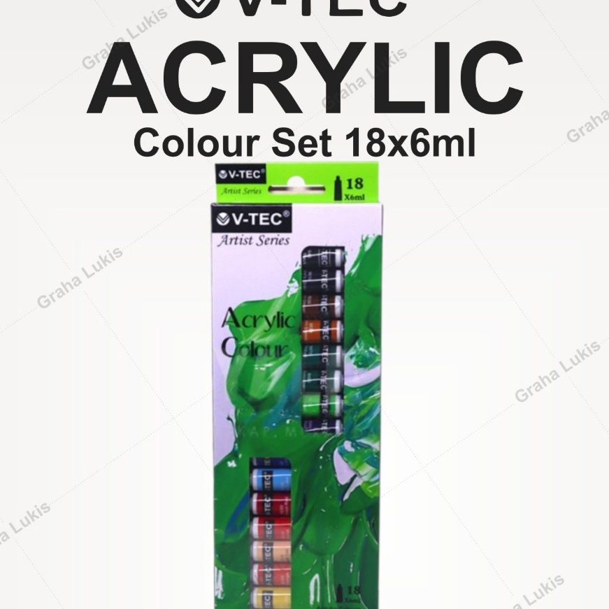 

Potongan VTec Acrylic Color Set 18x6ML Cat Akrilik VTec 618A