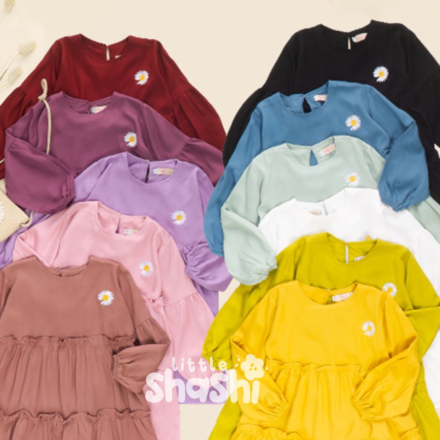 BONUS MENARIK Tunik Anak Rayon Premium DAISY 1 7 Tahun Bunga Bordir Dress Anak Perempuan Tangan Balo
