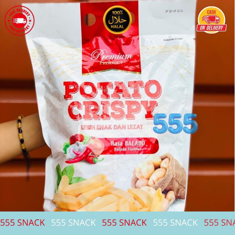 

(PACK) POTATO CRISPY BALADO / KENYANG PEDAS / SNACK JADUL PEKANBARU / SNACK PEKANBARU ENAK / SNACK MURAH PEKANBARU / AGEN SNACK PKU / 555 SNACK / LIMA LIMA LIMA SNACK