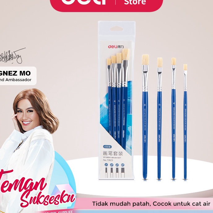 

KF7 Deli Paint Brush Kuas Lukis Kuas Cat Air Isi 6pcs 73922 73923