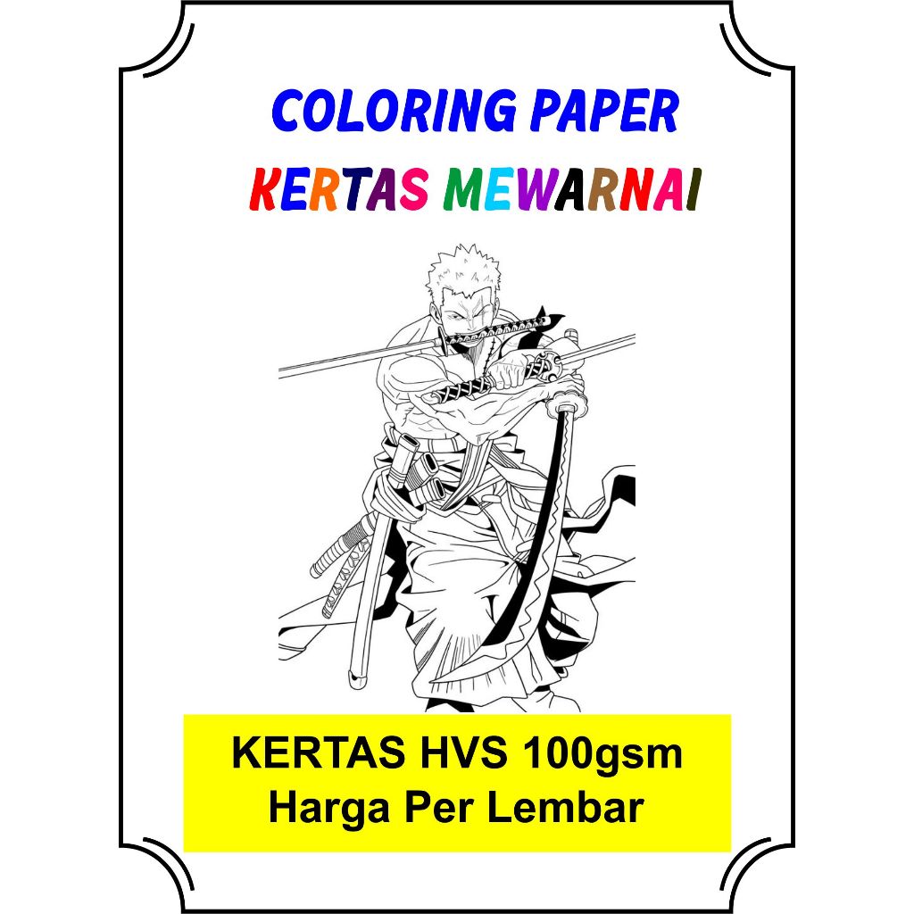 

KERTAS MEWARNAI SERI ANIME UNTUK ANAK SD MI TK PAUD BAHAN KERTAS HVS 100gsm COLORING PER LEMBAR