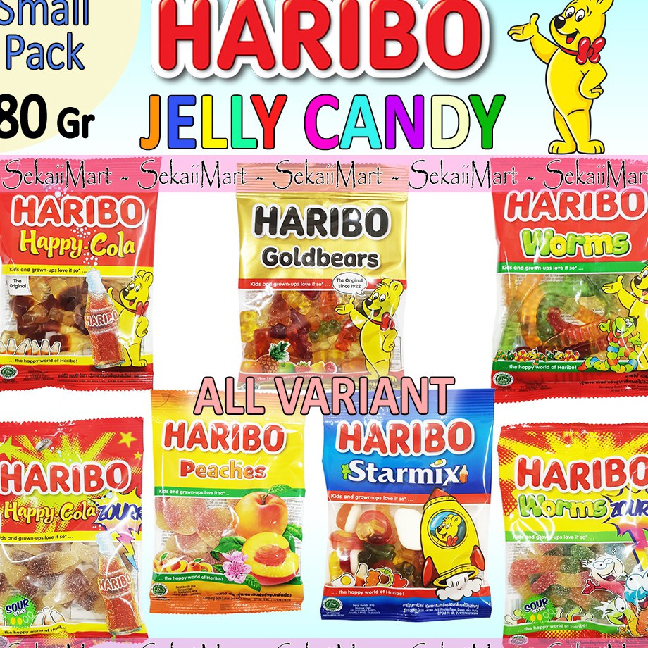 

GRATIS ONGKIR HARIBO Permen Jely Aneka Rasa Buah Kemasan Kecil 8g Jelly Candy All Variant Small Pack Gold Bear