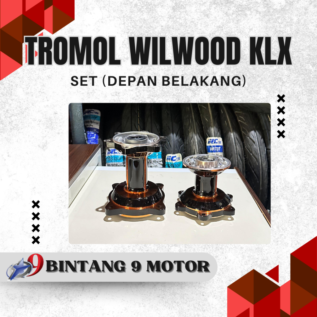 TROMOL WILWOOD KLX 150 SET DEPAN BELAKANG-BINTANG SEMBILAN MOTOR