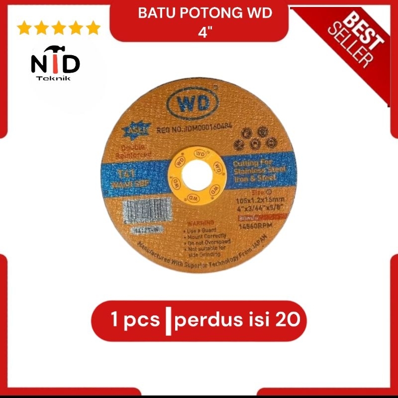 Batu potong WD 4"  x 1.2 / batu gerinda Potong /Batu potong grendo