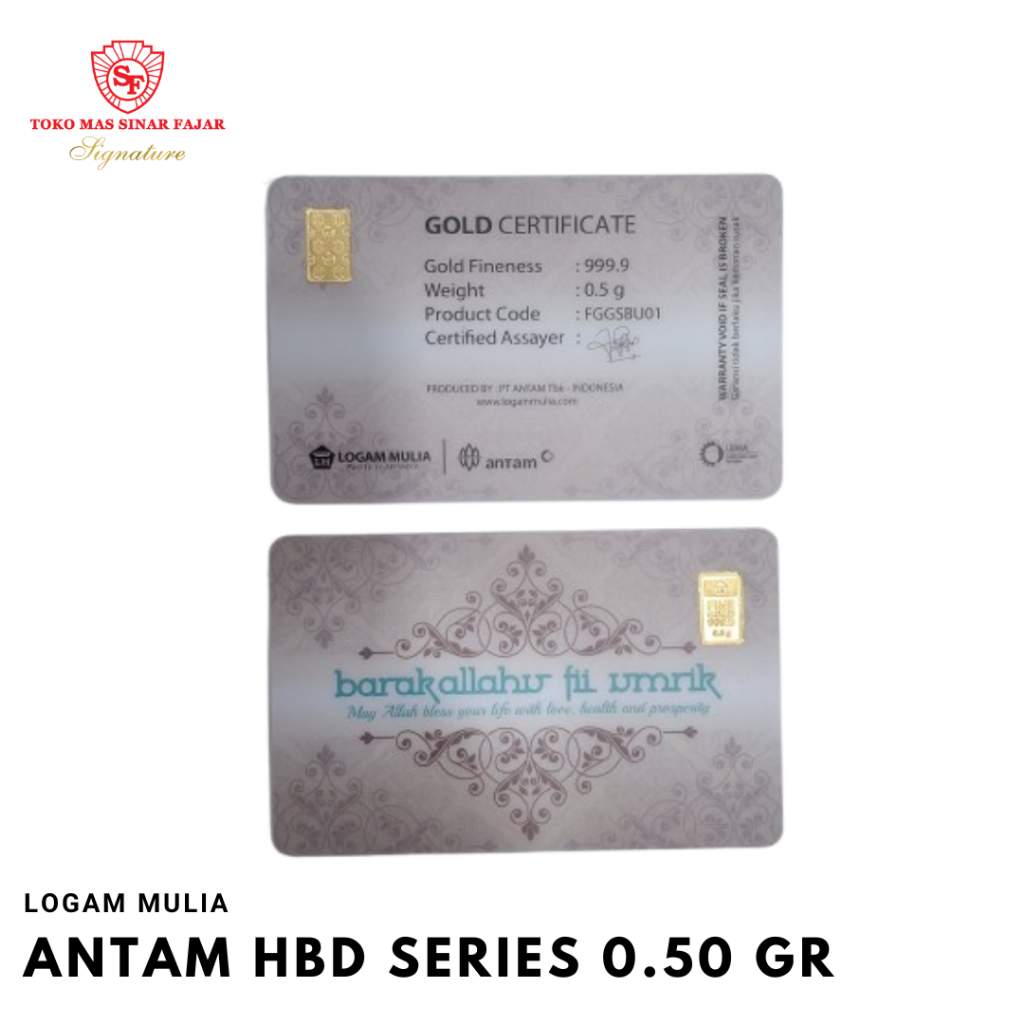 LM Antam Gift Barakallahu Fii Umrik Series Berat 0.50gr