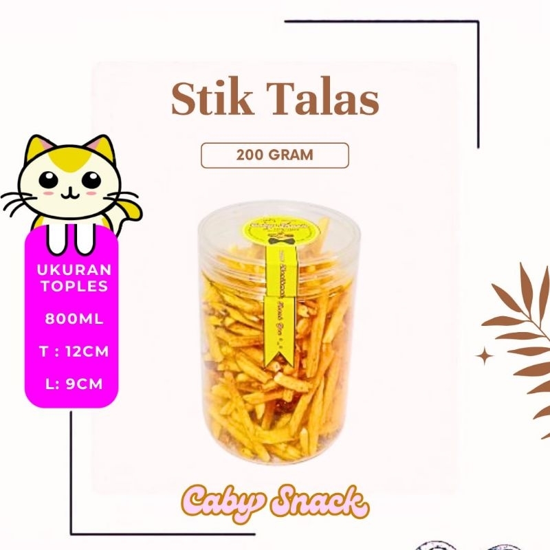 

Caby Snacks Stik Talas 200gr + toples termurah dikirim ke alamat langsung Cod Gratis ongkir Jawa Timur