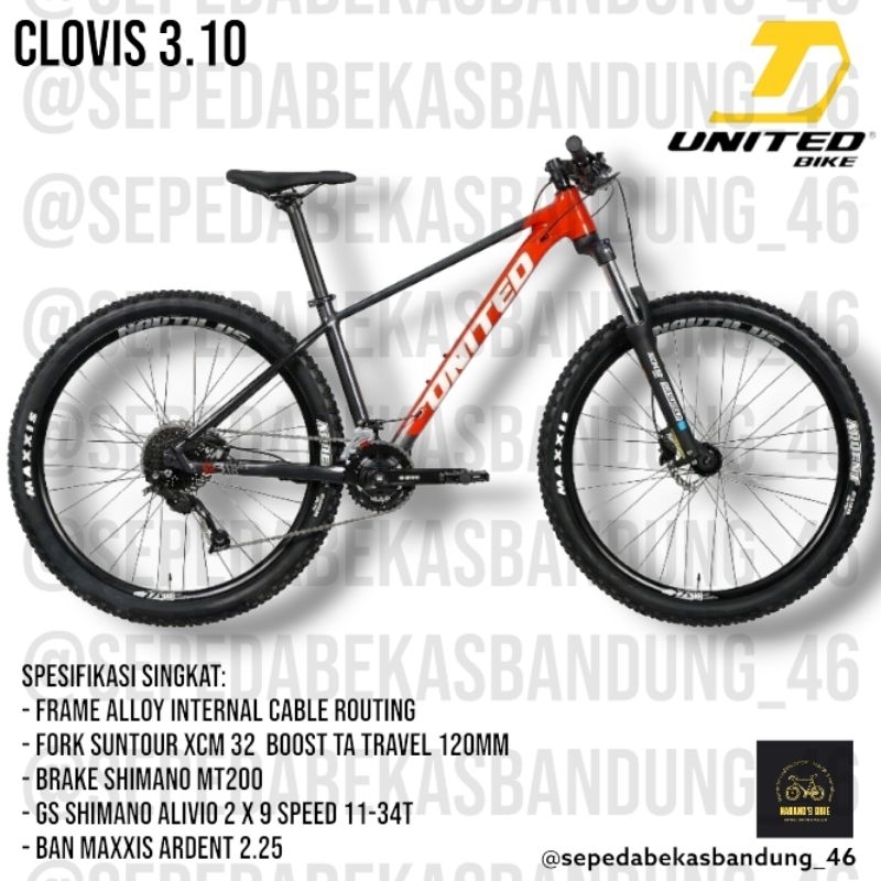 MTB/Sepeda Gunung UNITED Clovis 3.10 29ers NEW