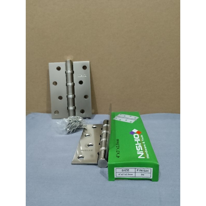 Engsel Pintu Jendela Tebal NISHIO/Engsel NISHIO 1set/Engsel Lubang 4 NISHIO