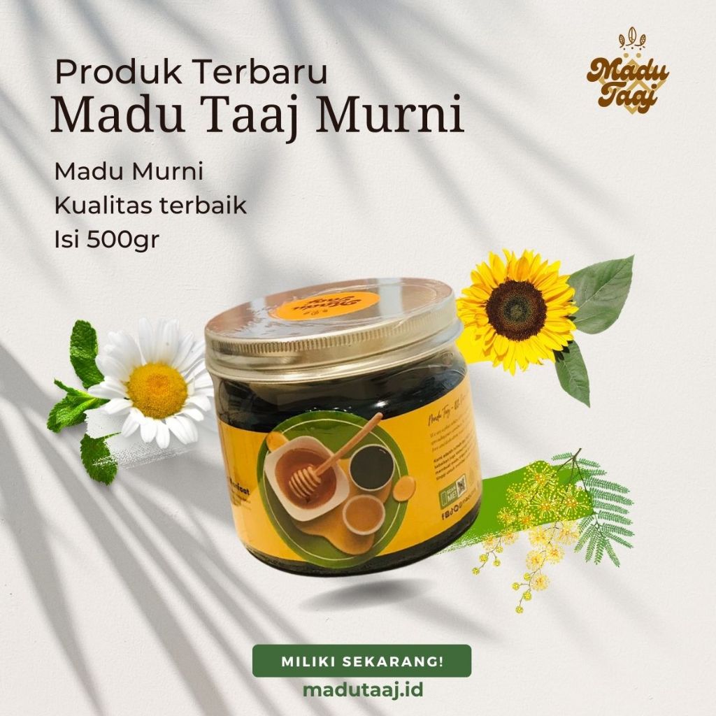 

Madu Taaj Murni 500gr Kemasan Jar