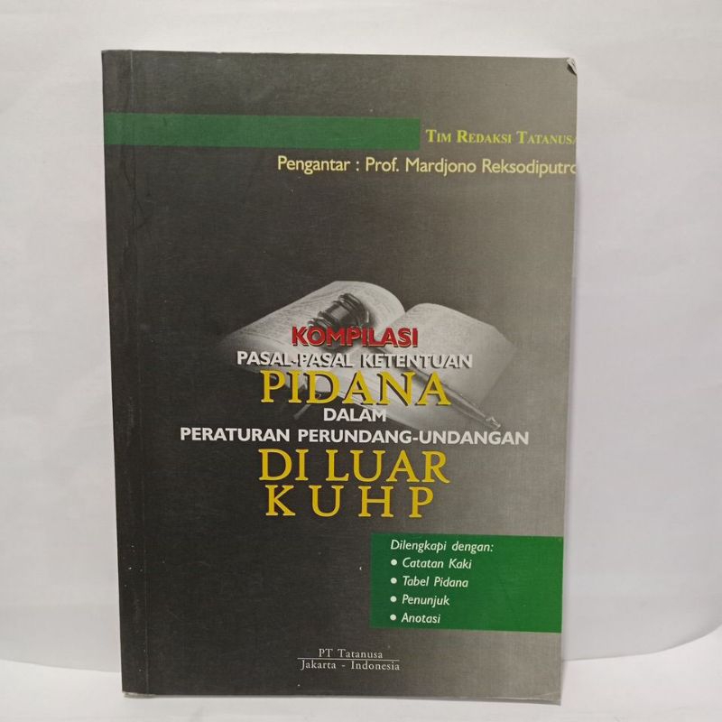 Buku Kompilasi Pasal-Paaal Ketentuan Pidana Dalam Peraturan Perundang-undangan Diluar KUHP -Prof. Ma