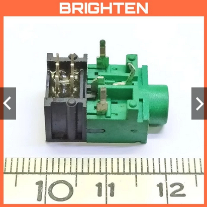 Socket Mini Stereo Soket 3.5mm  DPDT hijau