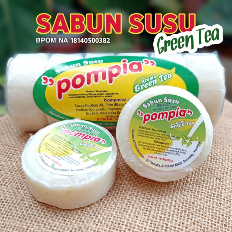 POMPIA SABUN SUSU GREENTEA ORIGINAL