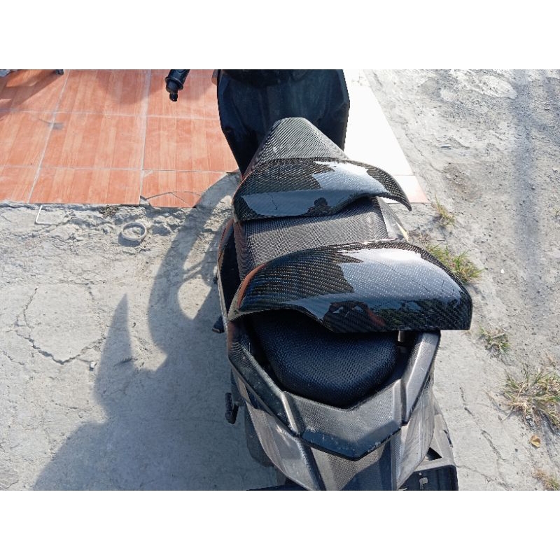 cover spion yaris bakpao carbon kevlar