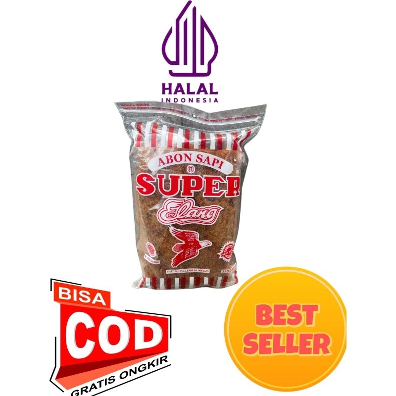 

abon sapi cap elang 100% daging sapi asli kemasan 250gram