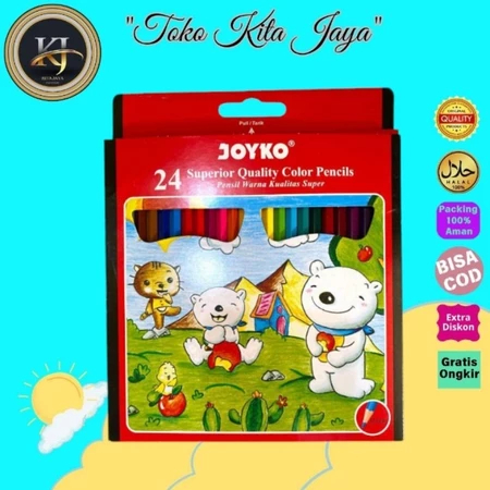 

PENSIL 24 , 12 WARNA PANJANG & 12 warna pendekJOYKO