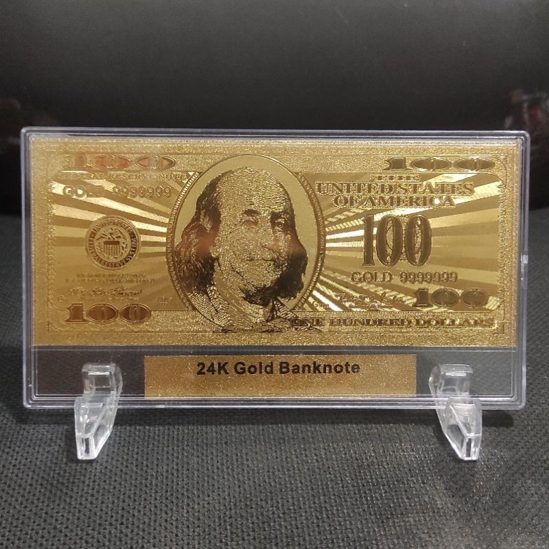 Souvenir Gold Foil Uang Commemorative Mainan Motif Emas