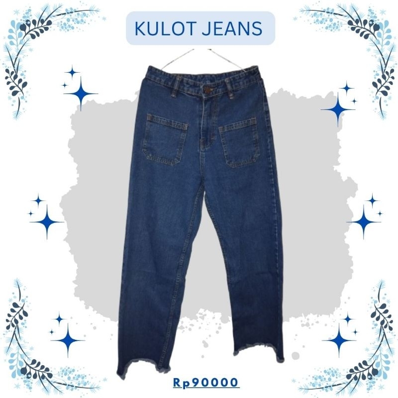 Kulot Jeans Biru Tua