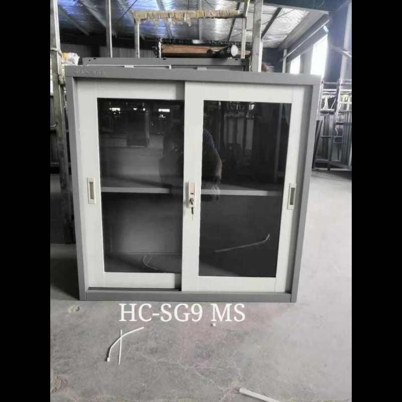 lemari arsip lemari kantor besi sliding kaca