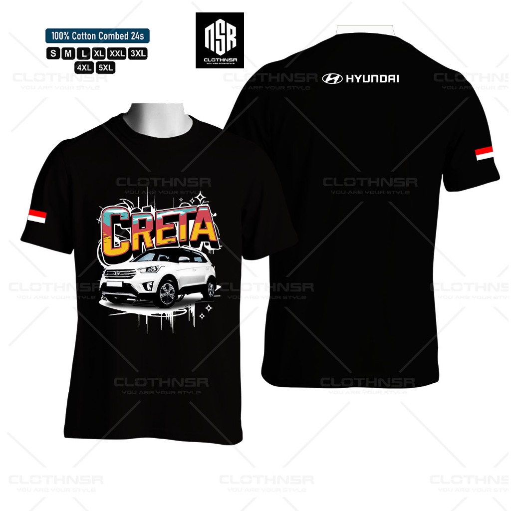 Nsr T-shirt hyunday/kaos hyunday creta/kaos hyunday