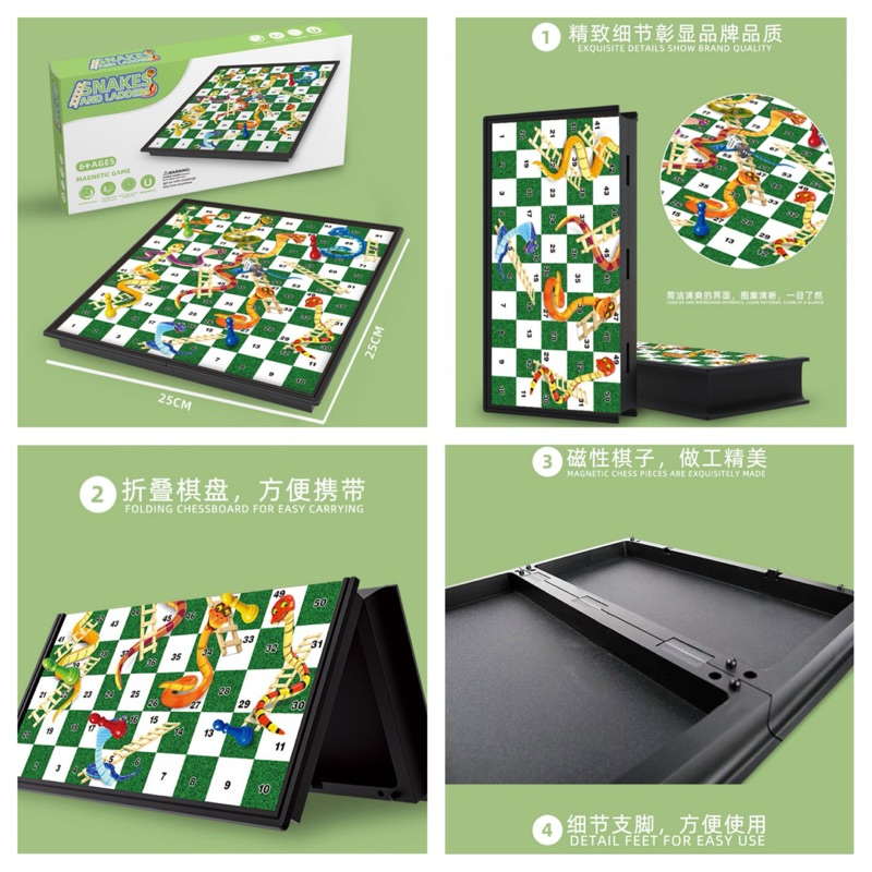 MUL Snake And Ladders Game/Flht Chess Game/Mainan Catur Anak/Ludo King Game/Chinese