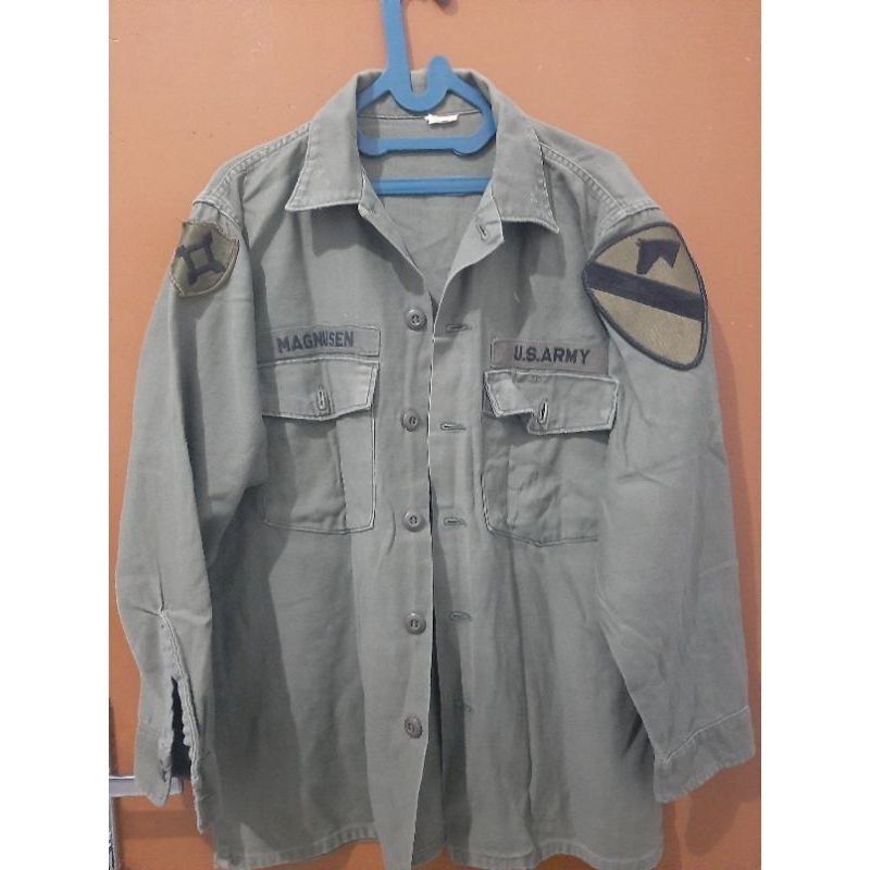 kemeja Vintage US Army OG 107 3rd Pattern original