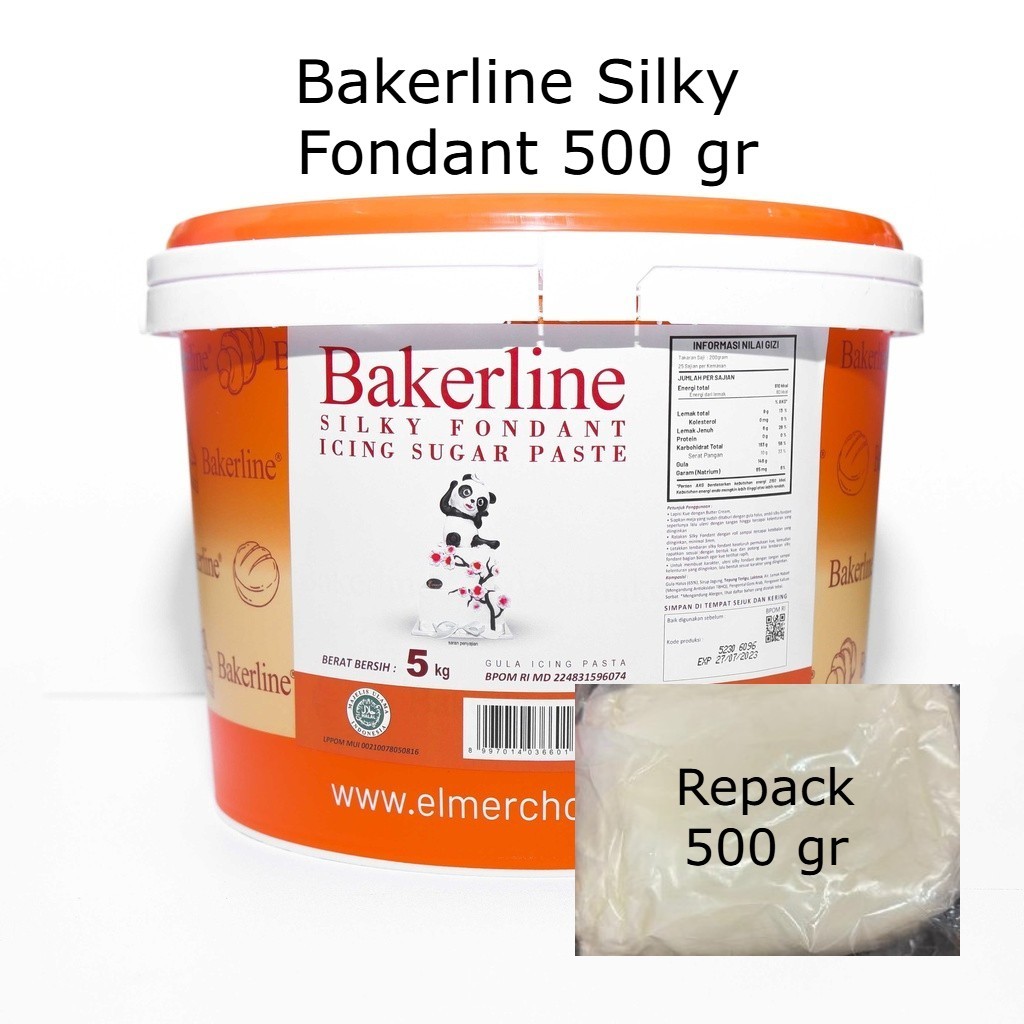 

Bakerline Silky Fondant White Repack 500 gr Icing Sugar Paste