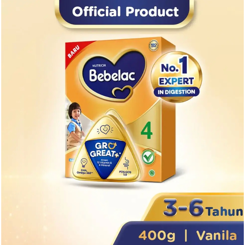 Bebelac 4 Susu Pertumbuhan Fos & Gos Vanilla 400 Gram