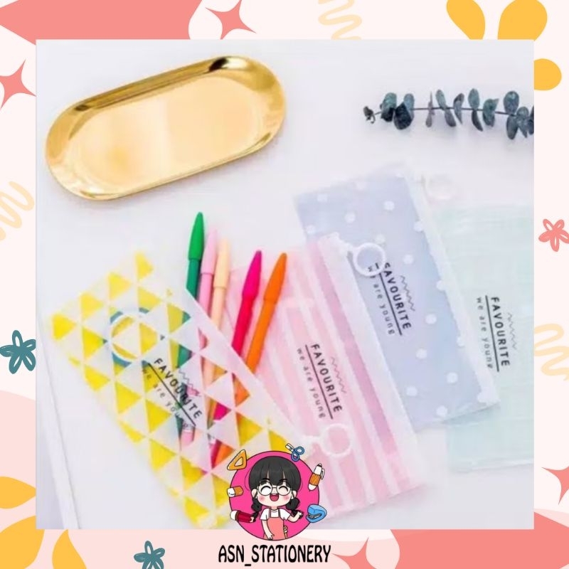 

[ASN] ZIPPER BAG TRANSPARAN PASTEL SUMIKKO / TEMPAT PENSIL UNIK DAN LUCU