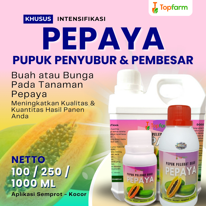 Pupuk Pembesar Buah Papaya / Pupuk Pepaya California Booster Pepaya Pupuk Booster Organik Pepaya Pup