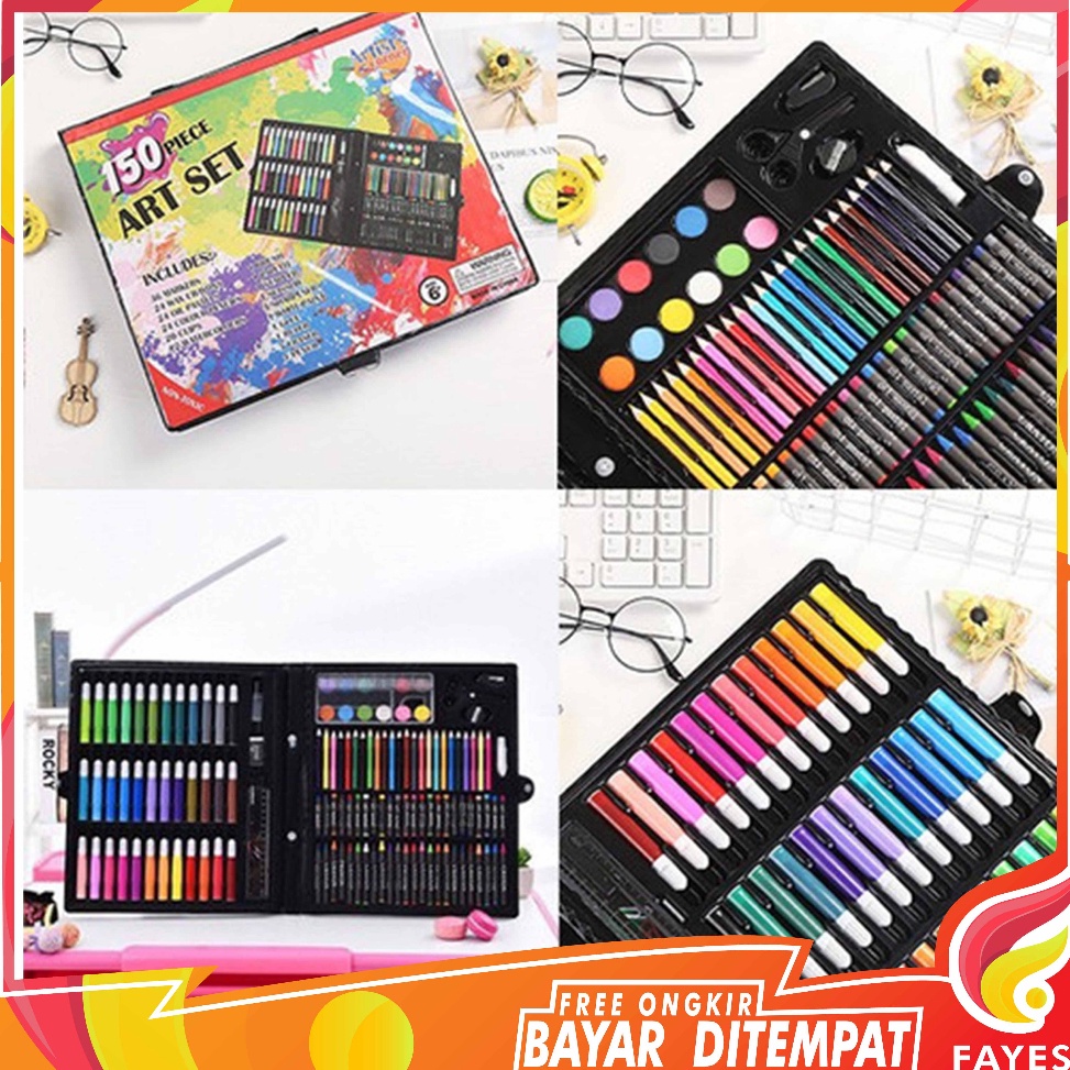 

Kualitas Handal FAYES COD Pensil Warna Cat air Set 15 Pcs Crayon Set Water Color Paint 15 Pcs Krayon Mewarnai Anak STY1
