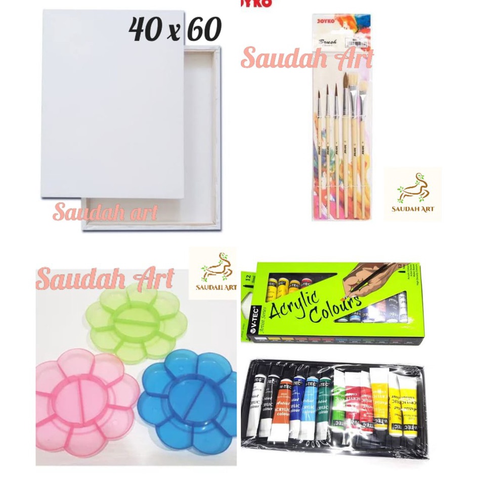 

Best Quality Paket Kanvas Lukis kanvas 4x6kuaspaletcat akrilik