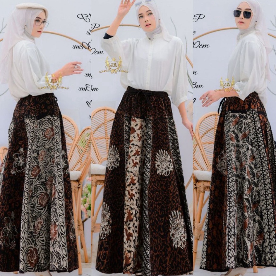 Best Style  Rok Cap Selling Biru Sogan Ima SVJ Rok Sogan Batik Modern Klasik Rok Payung Batik 22