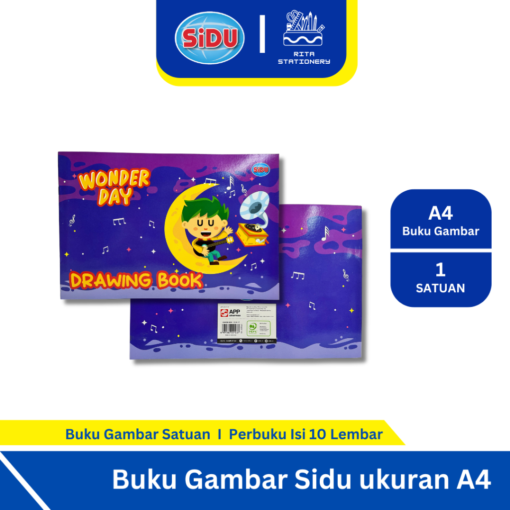 

SIDU Buku Gambar Anak ukuran A4 Kecil Satuan Murah