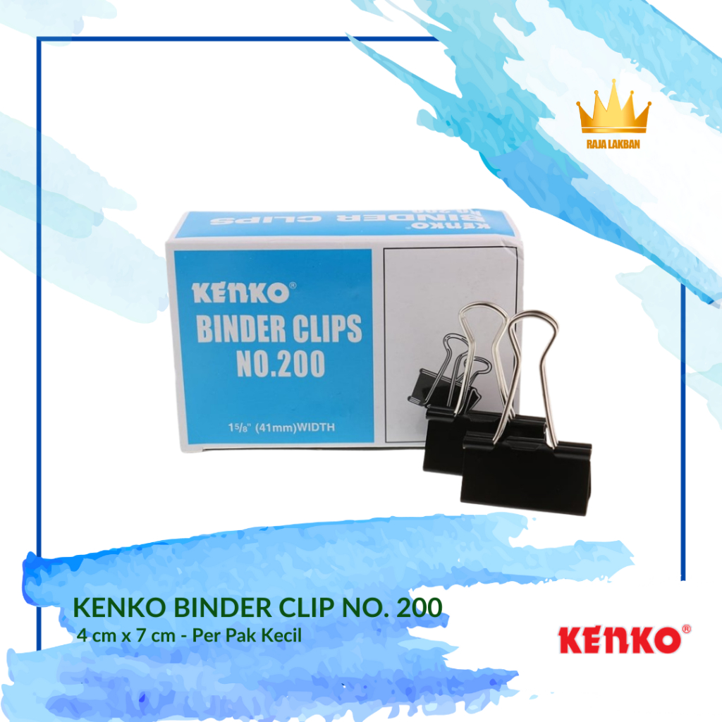 

Binder clip Penjepit Kertas Penjepit Dokumen Kenko Binder Clip no. 200/ Hitam