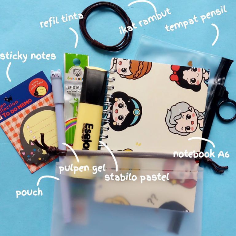 

Hot Limited PAKET ALAT TULIS STATIONERY SET ALAT TULIS SET 8IN1