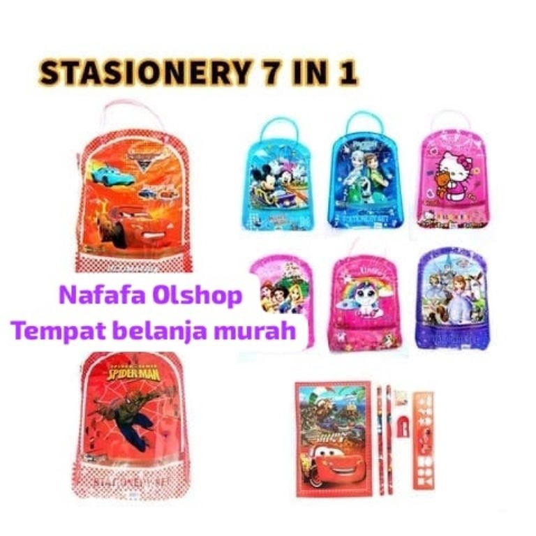

Model Terbaru ALAT TULIS STATIONARY SET FREE BAG SET ALAT TULIS ANAK SEKOLAH 7 in 1 MOTIF KARTUN STATIONARY SET FREE BAG ALAT TULIS 1 PAKET ISI 7 MURAH