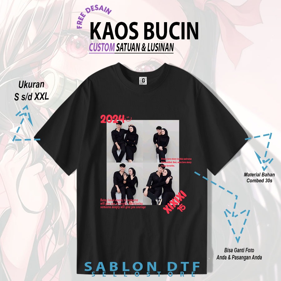 Kaos Custom Sablon Aesthetic C86 / Kaos sablon desain sendiri / Kaos Custom Foto / Kaos Sablon Custo
