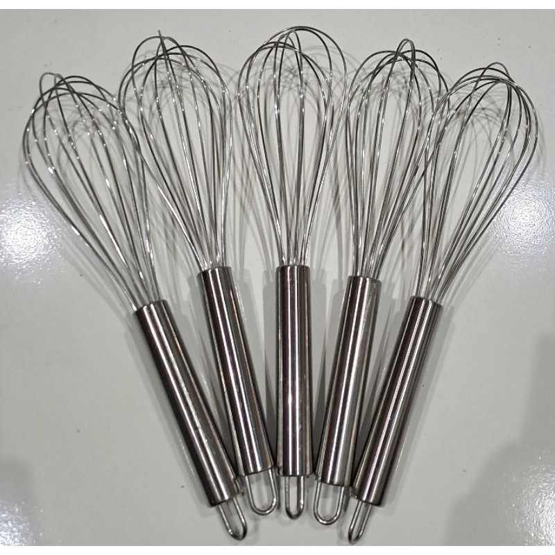 PENGOCOK TELUR KECIL STAINLESS PENGOCOK ADONAN KUE EGG HAND MIXER BALON WHISK