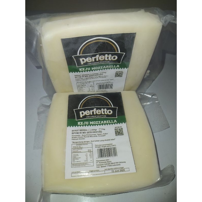 

Keju Mozzarella Perfetto 250g