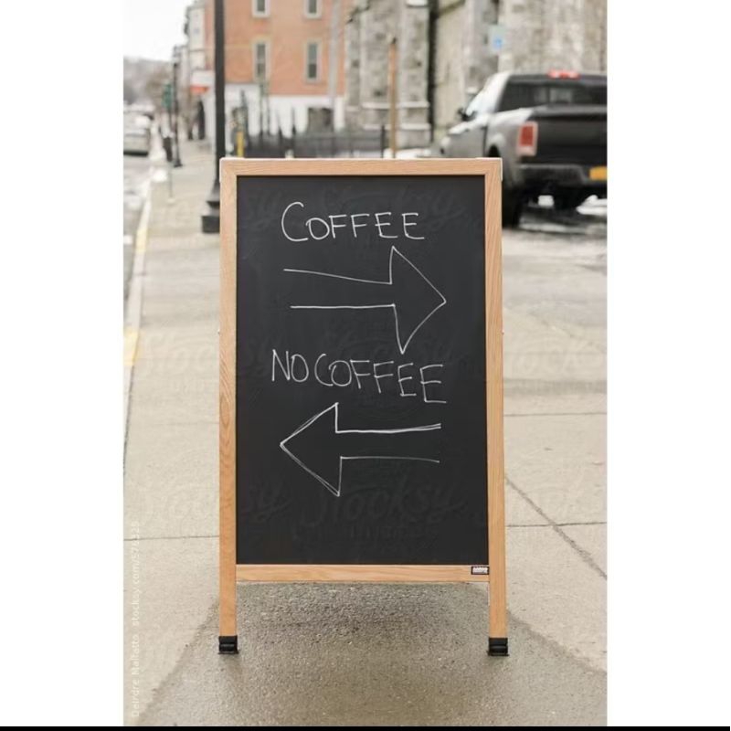 

Black Board Dua Sisi 60X44cm / Papan Tulis Kapur Menu Cafe