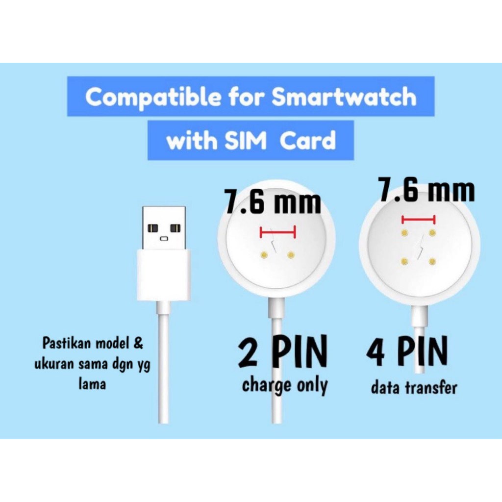 RC Kabel smartwatch kabel pengisi daya magnetis pengisi daya DS8/DW89/DW88/DW98/S12/S9 Ultra2/CDS9/T